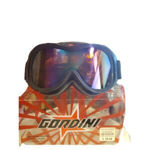 Gordini Winter Sports Mirrored Goggles Black Framed Adult Adjustable GG70S NIB